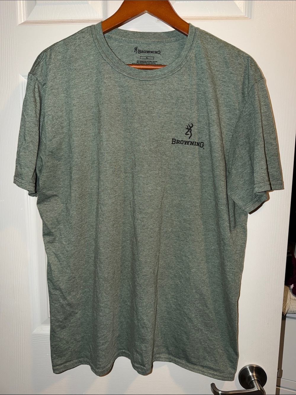 Browning Men's Short Sleeve Tee in Heather Sage Green